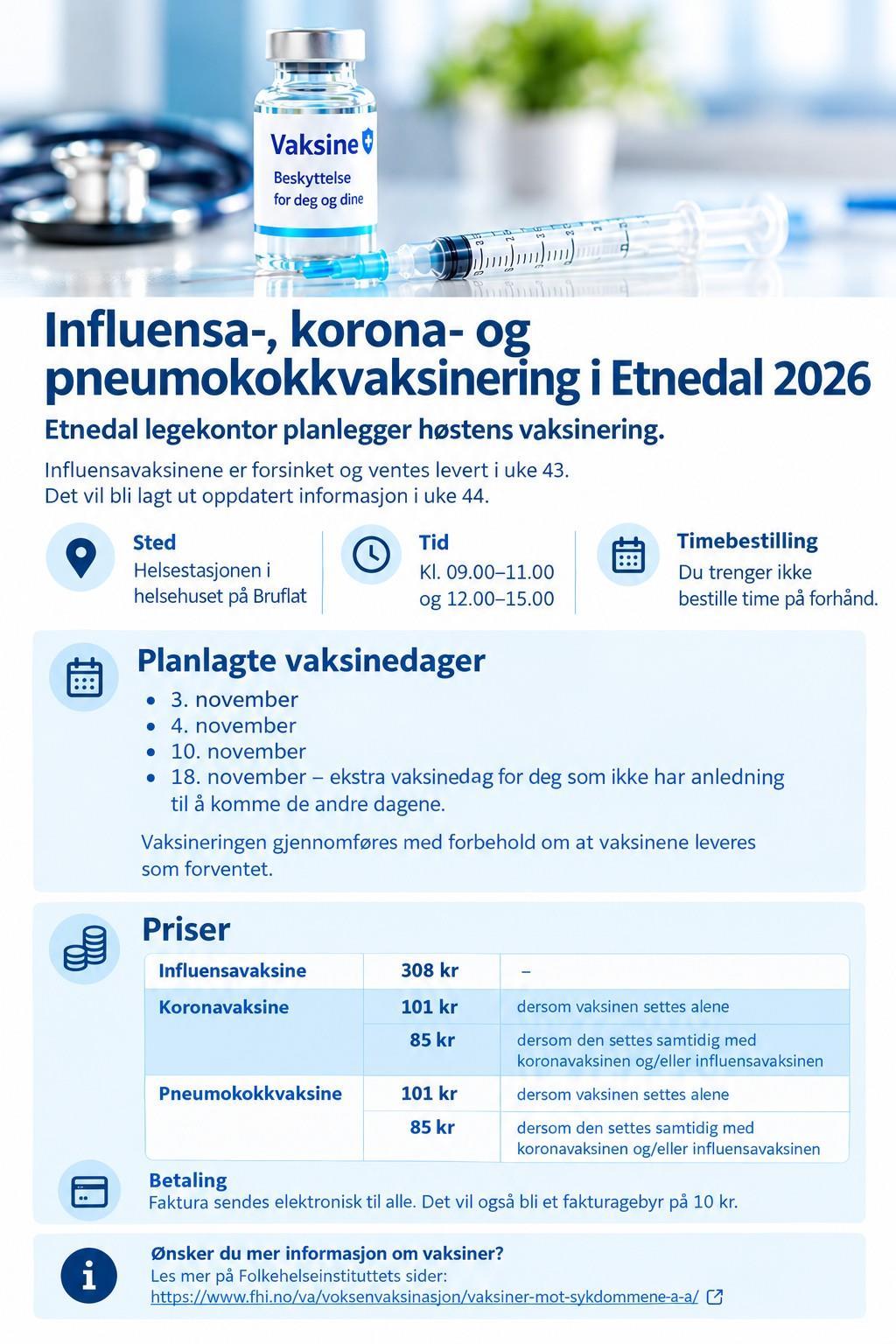 Logo influensavaksine med tekst - Klikk for stort bilde